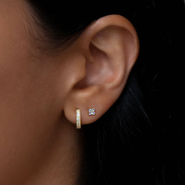 Pave Huggie Earrings | CZ - Magpie Jewellery