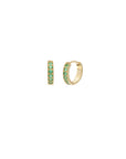 10mm Emerald Pave Hoops