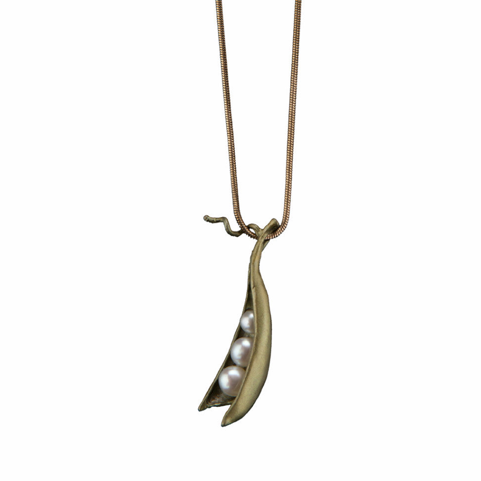 Three Pea Pod Necklace - Magpie Jewellery