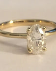 Oval Moissanite Solitaire - Magpie Jewellery