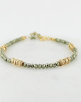 Gold Twist Stacking Bracelet | Magpie Jewellery | Yellow Gold | Pyrite