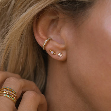 Quaditta Studs - CZ - Magpie Jewellery