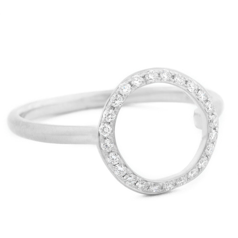 Open Pave Diamond 'Lilydust' Ring - Magpie Jewellery