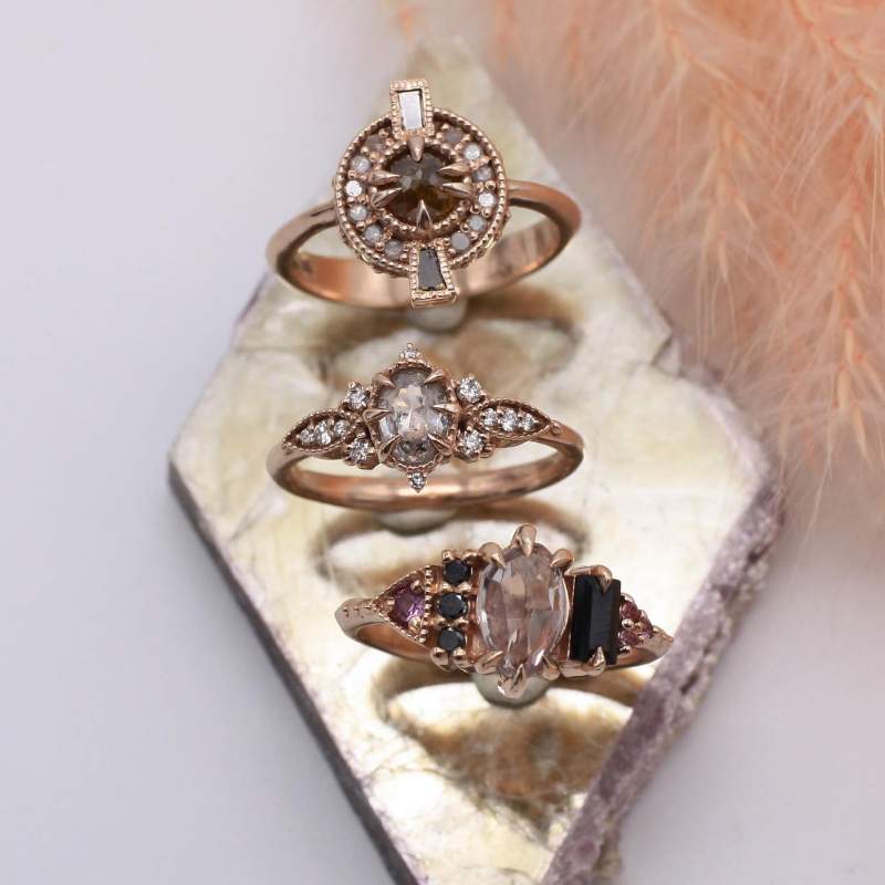 Regiis Peach Ring - Magpie Jewellery