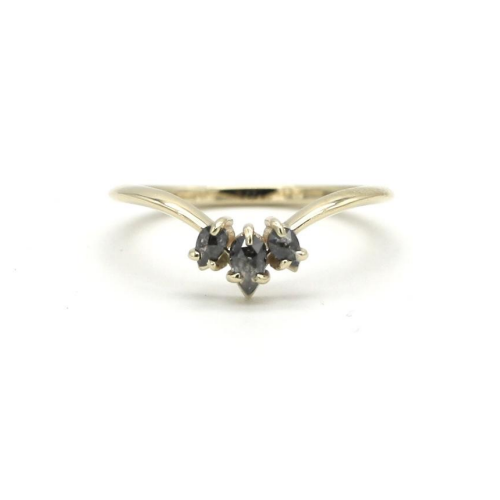 Reina Triple Pear Fitted Band - Magpie Jewellery