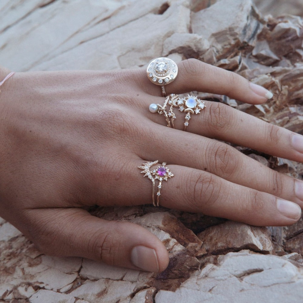 Moon Guardian Ring - Magpie Jewellery