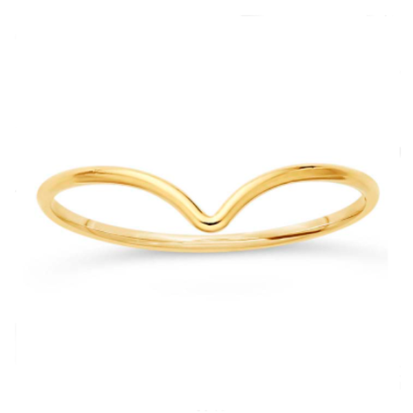 14K Yellow Gold-Filled Chevron Stackable Ring - Magpie Jewellery