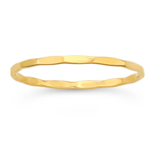 14KY Gold Faceted Stackable Ring - Magpie Jewellery