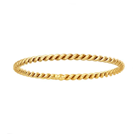 14K Yellow Gold-Filled Twist Stackable Ring - Magpie Jewellery