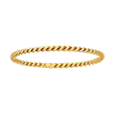 14K Yellow Gold-Filled Twist Stackable Ring - Magpie Jewellery