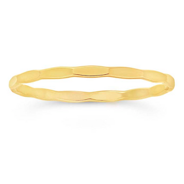 Gold-Filled Faceted Stackable Ring - Magpie Jewellery