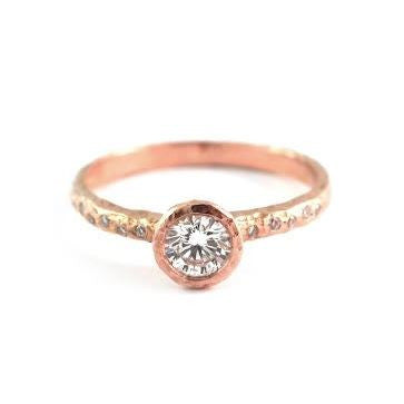 Rose Gold Shimmering Dream Diamond Solitaire