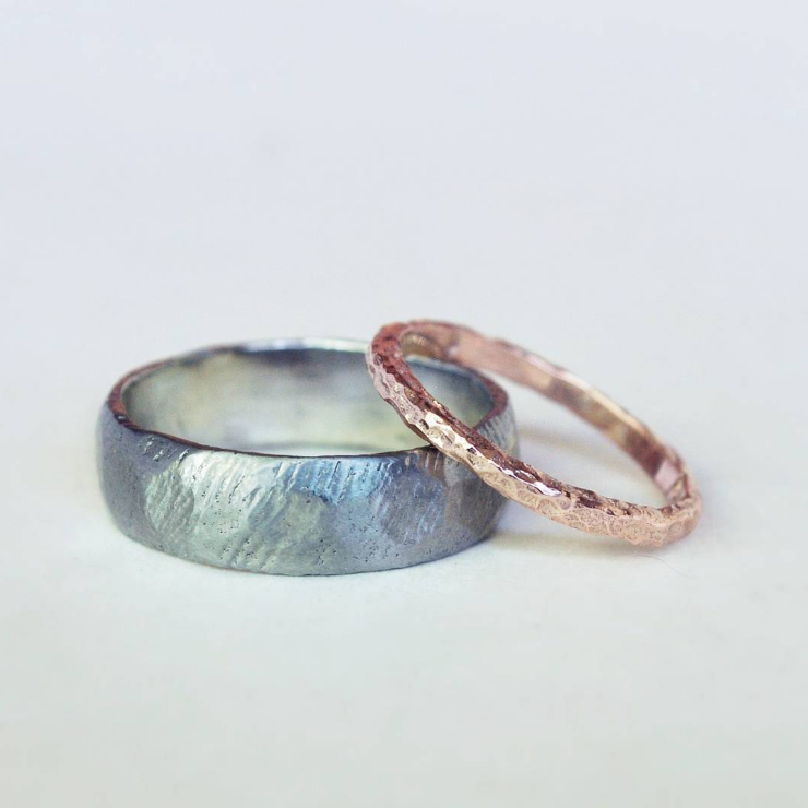 Extra Fine Seashore Band in Rose Gold - Magpie Jewellery