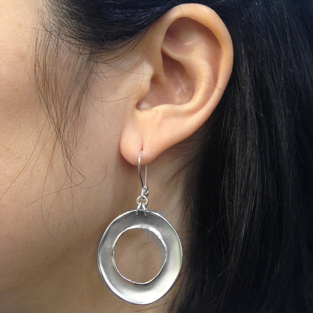 Silver Halo Drop Earring | Magpie Jewellery