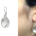 Large Concave Disc Drop Earrings | Magpie Jewellery