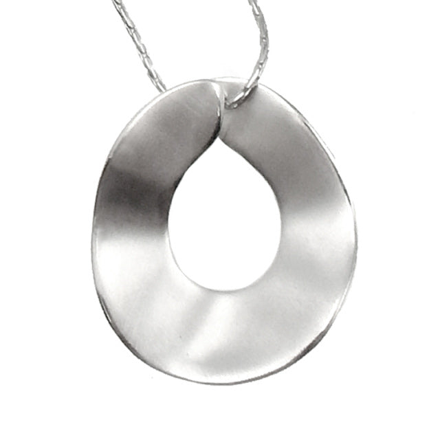 Floating Twisted Disc on Chain | Magpie Jewellery