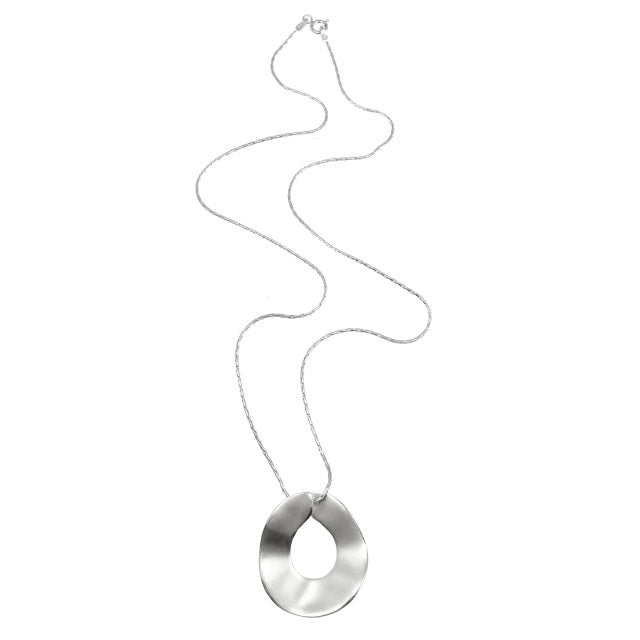 Floating Twisted Disc on Chain | Magpie Jewellery