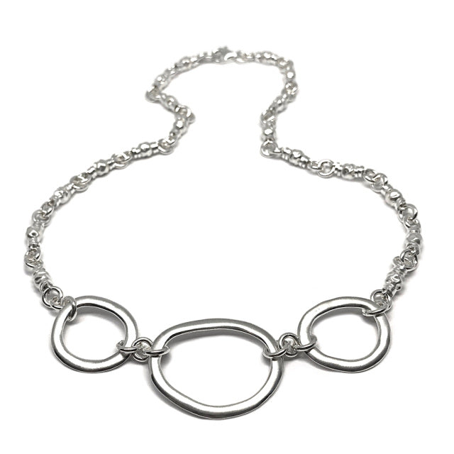 Trio Circlet on Gravelle Chain | Magpie Jewellery