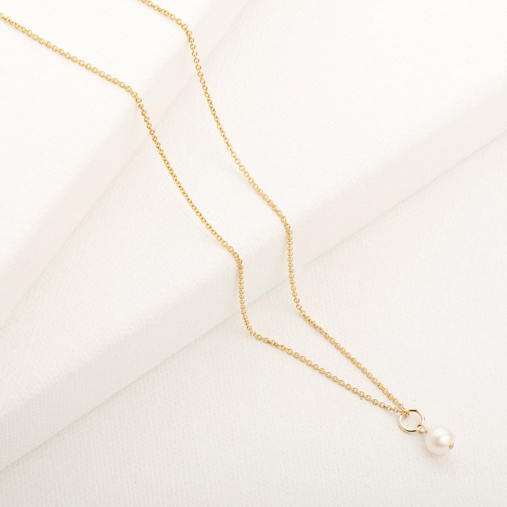 Freefall White Freshwater Pearl Necklace - Magpie Jewellery