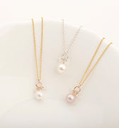Mini-Cluster Pearl & Crystal Necklace - Magpie Jewellery