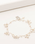 Dot Freshwater Pearl &  Crystal Cluster Bracelet - Magpie Jewellery