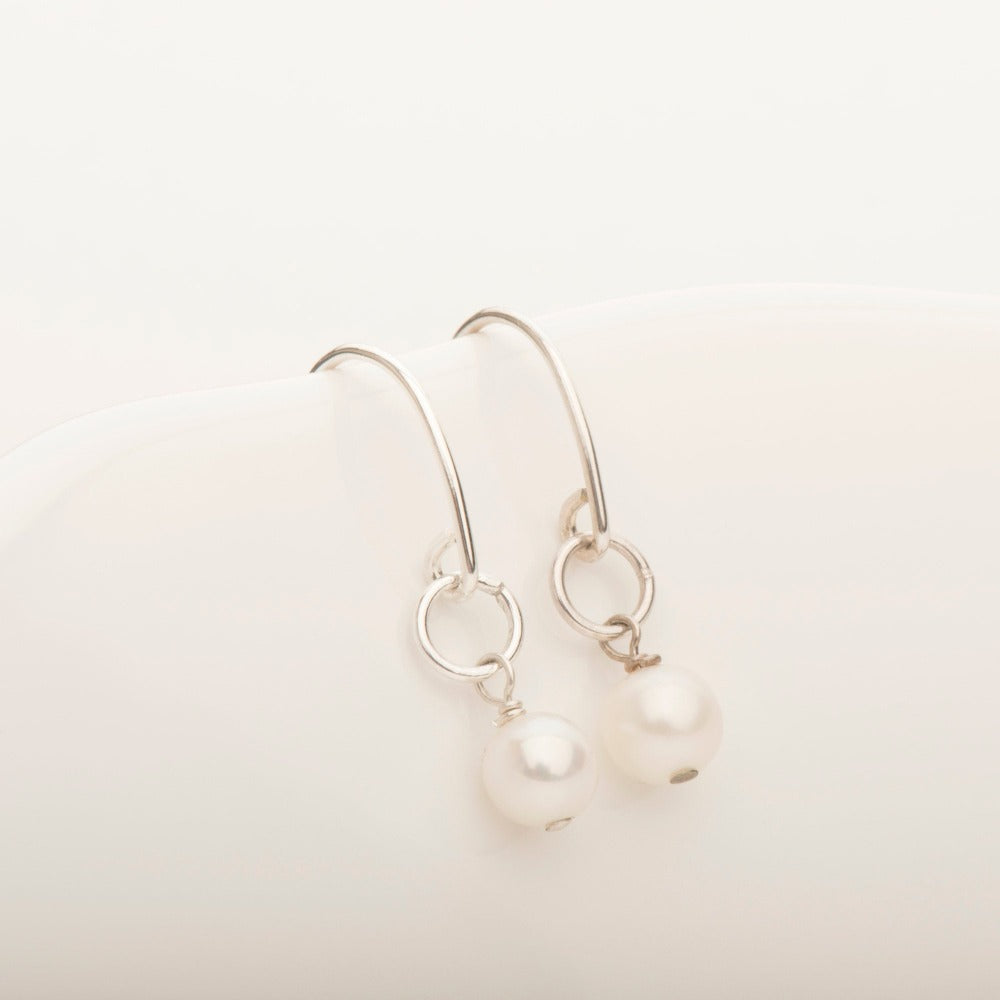 Freefall Pearl Earring - Magpie Jewellery