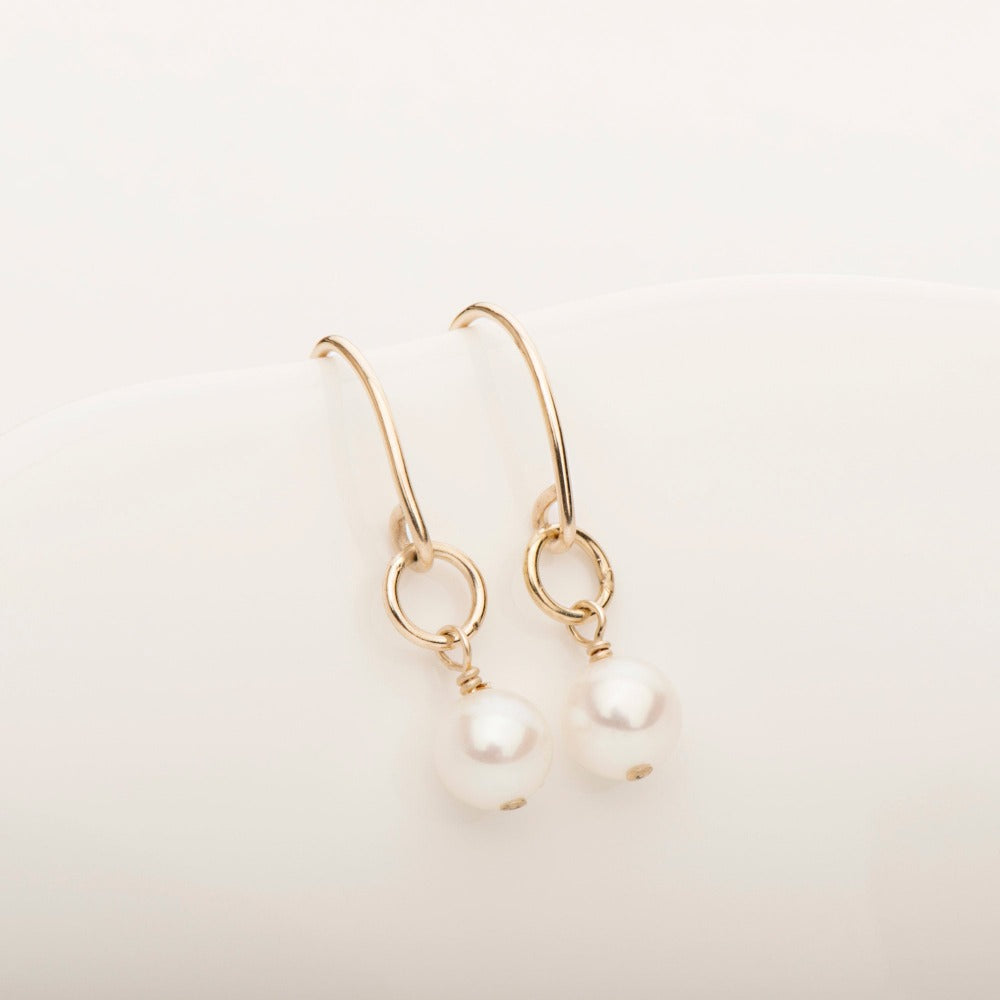 Freefall Pearl Earring - Magpie Jewellery