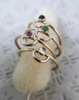 Mini Gemstone Archway Ring - Magpie Jewellery