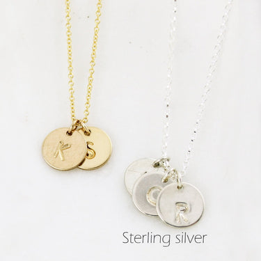 Monogram Necklace - Up To 4 Letters | Magpie Jewellery | Yellow Gold "K" and "S" | Silver "C" and "R" and Hidden 3rd Letter | Partially Labelled - Silver