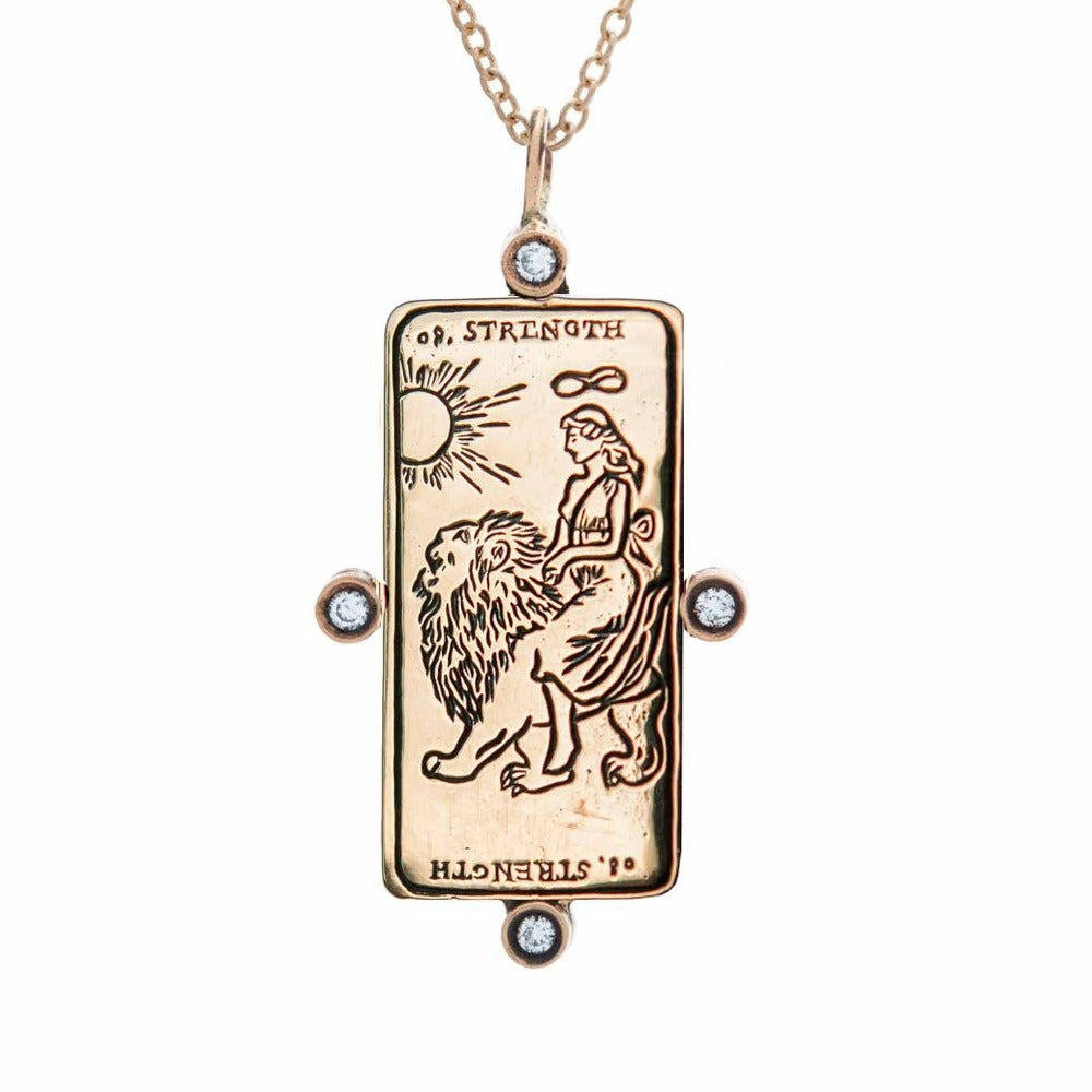 The Strength Tarot Card Necklace - Magpie Jewellery