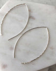 Hammered Leaf Hoops - Magpie Jewellery
