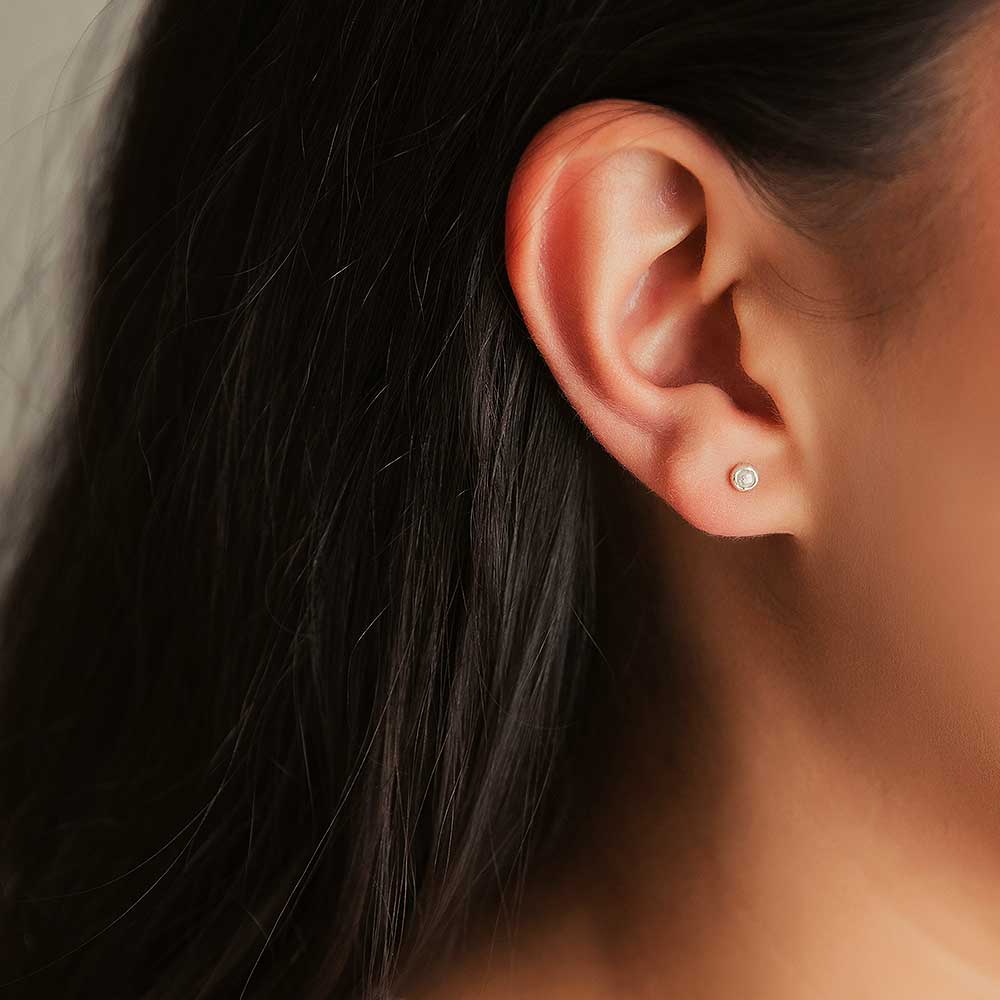 Mini Black Opal Stud Earrings