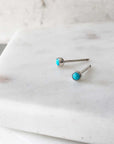 Mini Turquoise Stud Earrings - Magpie Jewellery