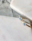 Petite Stacking Ring - Aquamarine - Magpie Jewellery