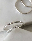 Textured Stacking Ring - Silver - Magpie Jewellery