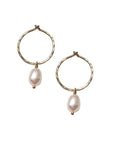 Small Pearl Hoops | Magpie Jewellery | Gold-Fill