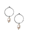 Small Pearl Hoops | Magpie Jewellery | Silver