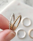 Twist Stacking Ring - Sterling silver or 14k gold-fill - Magpie Jewellery