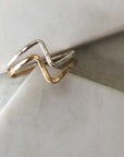 Zig-Zag Stacking Ring - Hammered - Magpie Jewellery