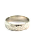 Textured White Gold Men's Band