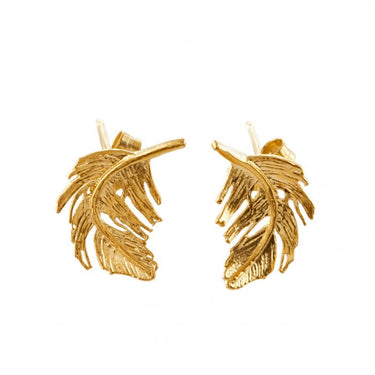 Feather Stud Earrings - Magpie Jewellery