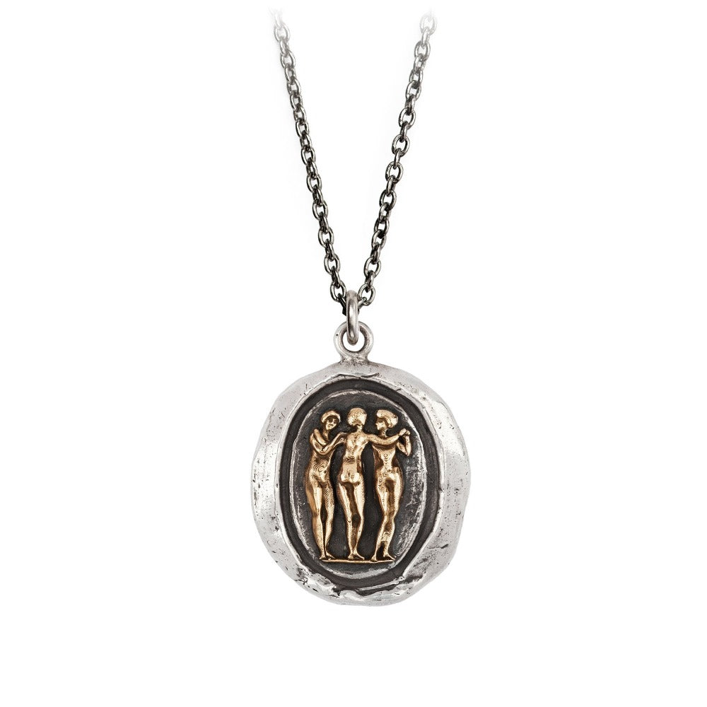 Three Graces 14k Gold On Silver Talisman - Magpie Jewellery