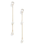 White Topaz Pearl Earrings | Magpie Jewellery