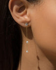 White Topaz & Pearl Drop Earrings - Magpie Jewellery