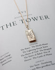 The Tower Tarot Card Necklace - Magpie Jewellery