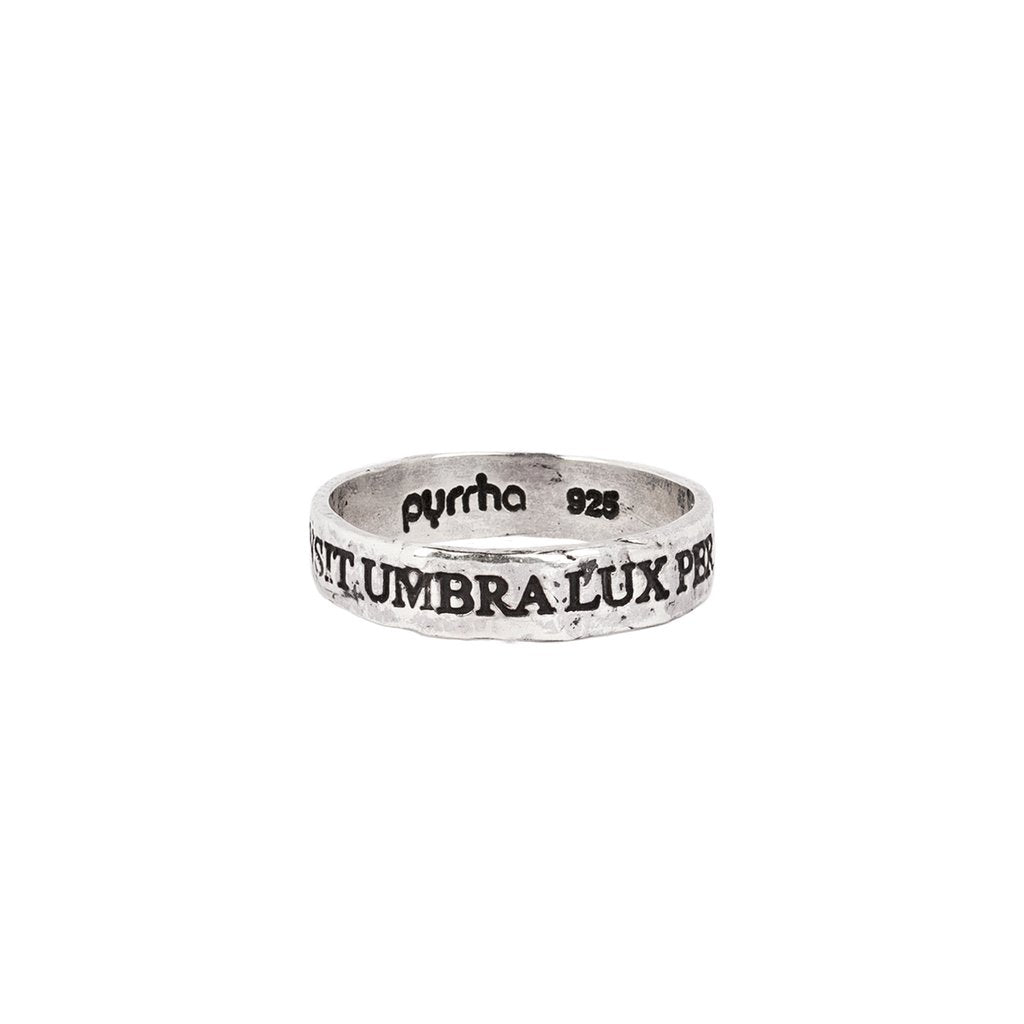 Transit Umbra Lux Permanet (Shadow Passes, Light Remains) Band Ring | Magpie Jewellery