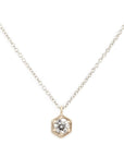 White Diamond Hexagon Necklace - Magpie Jewellery
