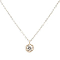 White Diamond Hexagon Necklace - Magpie Jewellery