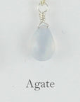 Silver Gemstone Solo Necklace | Magpie Jewellery | Agate, Faceted | Labelled