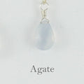 Silver Gemstone Solo Necklace | Magpie Jewellery | Agate, Faceted | Labelled